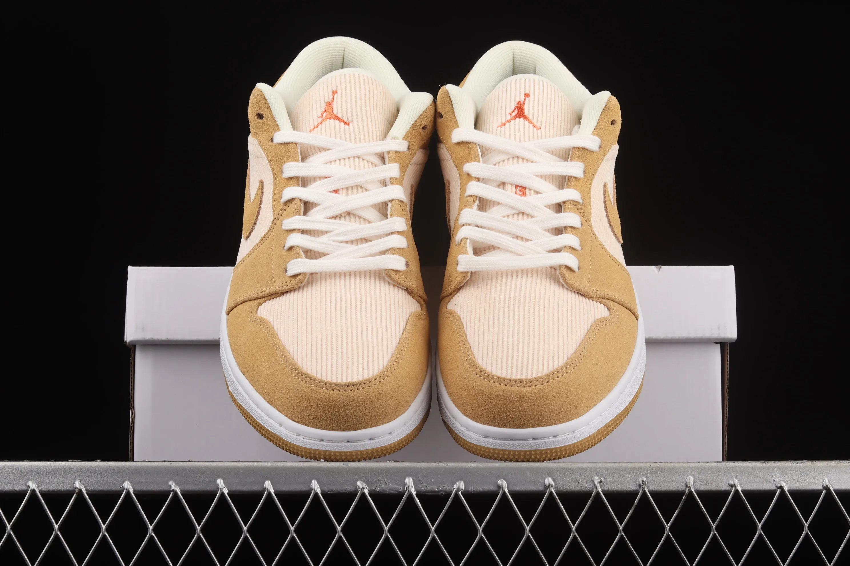 All categories Air Jordan Jordan series basketball shoes Air Jordan 1 Low Air Jordan 1 Low AJ1 Joe 1 rice white and yellow corduroy low-top retro culture basketball shoes DH7820-700